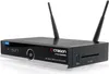 A black Octagon SF8008 V3 Supreme Twin Sat Receiver with two antennas is shown from a diagonal front-left perspective against a white background. Náhled obrázku produktu
