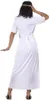 A person wearing a white Egyptian princess costume, viewed from the back. Produktbild-Vorschau