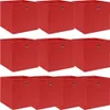 Möbel Aufbewahrungsboxen 10 Stk. Rot 32x32x32 cm Stoff - Produktbild-Vorschau 1