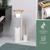 eluno Garniture de WC sur pied 4en1, brosse de WC, Voir les images du produit 4