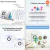 A collage of images showing vacuum cleaner accessories and their features. Produktbild-Vorschau