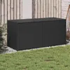 vidaXL Coffre de jardin noir 283L Poly rotin Voir les images du produit 2