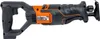 A black and orange reciprocating saw is shown against a white background. Voir les images du produit