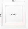 FRAMAI® Bilderrahmen 50 x 50 cm in Weiß – mit Passepartout Produktbild-Vorschau 3
