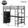 Merax stapelbed 90x200 cm met bureau, ijzeren bed met Productafbeelding-voorbeeld 8