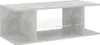 A concrete-effect TV stand with a glass shelf. Anteprima dell’immagine prodotto
