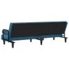 Schlafsofa mit Armlehnen Blau Samt Produktbild-Vorschau 5