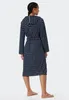 Schiesser peignoir feather terry bathrobe with hood navy Voir les images du produit 7