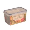 A clear, well-lit studio shot of a food storage container filled with pasta. Produktbild-Vorschau
