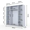 Kleiderschrank Schlafzimmerschrank CABE 200 schwarz Produktbild-Vorschau 4