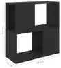 vidaXL Bücherregal Schwarz 60x24x63 cm Holzwerkstoff Produktbild-Vorschau 7