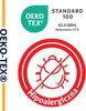 Marketing image with OEKO-TEX certification and hypoallergenic symbol. Podgląd zdjęcia produktu