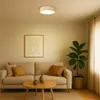 Calex LED Deckenleuchte, 30 cm, Stoffschirm, Taupe, Produktbild-Vorschau 5