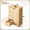 Product dimensions and features of a wooden cabinet. Náhled obrázku produktu