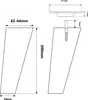 4x Möbelfüße aus Eiche – schräg, roh, 30 cm – mit Produktbild-Vorschau 3