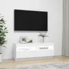 vidaXL TV-kast met LED-verlichting, wit, 100x35x40 cm Productafbeelding-voorbeeld 2
