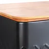Stylový černý kovový chlebník s víkem na krájení Náhled obrázku produktu 6