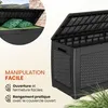 CASARIA Coffre de Rangement Anthracite Aspect Osier 310L Voir les images du produit 5