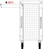 A top-down view of a tool cart with a measurement indicator. Produktbild-Vorschau