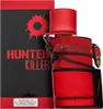 A product shot of a red perfume bottle and its packaging. Podgląd zdjęcia produktu