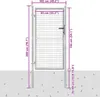 A diagram showing the dimensions of a garden gate. Náhľad obrázku produktu