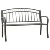 vidaXL Banc de jardin Gris 120 cm Acier Voir les images du produit 6
