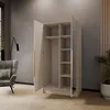 Drehtürenschrank LARO 100 cm Moderner Kleiderschrank mit Produktbild-Vorschau 2