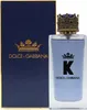 A bottle of Dolce & Gabbana K Eau de Toilette and its matching navy blue box with gold accents. Náhľad obrázku produktu