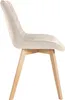 CLP 2er Set Esszimmerstühle Brook mit Samtbezug creme Produktbild-Vorschau 4