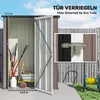 Outsunny Metall Gerätehaus 1,07 m² 142 x 84 x 189 cm Produktbild-Vorschau 5