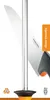 Close-up of a knife sharpener with a knife blade angled behind it. Voir les images du produit