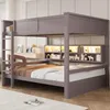Etagenbett 160x200 cm mit 6 Stauraumschränken, Produktbild-Vorschau 1