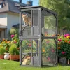 Wiltec Enclos extérieur pour chats – 74 x 78 x 180 cm – sur Voir les images du produit 2