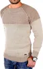 Reslad Strickpullover Herren Two Tone Rundhals Pullover Produktbild-Vorschau 1