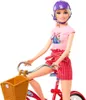 Barbie -Puppe Pink Passport-Set mit Fahrrad, Kleidung und Produktbild-Vorschau 3
