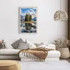 Gerahmtes Poster - Rahmen in heller Eiche - See Landschaft Produktbild-Vorschau 7