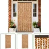 The Living Store Fliegenvorhang Ocker und Weiß 90x200 cm Produktbild-Vorschau 1