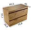 Paplinskioebel Bad-Hängeschrank, Schrank 80 x 51,5 x 40 cm Produktbild-Vorschau 3