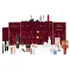 A beauty advent calendar with various cosmetic products displayed in front of it. Produktbild-Vorschau