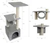 A diagram showing a cat tree with dimensions and different views. Anteprima dell’immagine prodotto