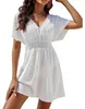 KOEMCY Damesjurk, casual zomerjurk, taillejurk, strandjurk, Productafbeelding-voorbeeld 1