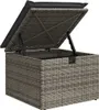 vidaXL Zahradní stolička s polštářem šedá 55x55x37 cm Poly Náhled obrázku produktu 7