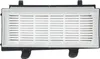 A close-up, top-down view of a white and black vacuum cleaner filter. Produktbild-Vorschau