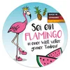 Flamingo Mauspad Tropical I Ø 22 cm rund I Mousepad mit Produktbild-Vorschau 1