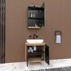 Szafka z lustrem czarna 45x16x75 czarny/dąb Omeble Podgląd zdjęcia produktu 4
