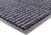 Close-up view of a gray ribbed doormat with a black backing. Anteprima dell’immagine prodotto