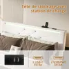 INONEFT : Lit rembourré 160x200 cm avec ports USB et Type Voir les images du produit 3