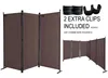 Paravent 3 Teilig 170 x 165 cm Beigegrau - Garten & Balkon Produktbild-Vorschau 4