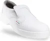 A white slip-on shoe is shown from a side angle against a white background. Produktbild-Vorschau