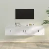 vidaXL Set di mobili TV a 3 pezzi in legno bianco Anteprima dell’immagine prodotto 2